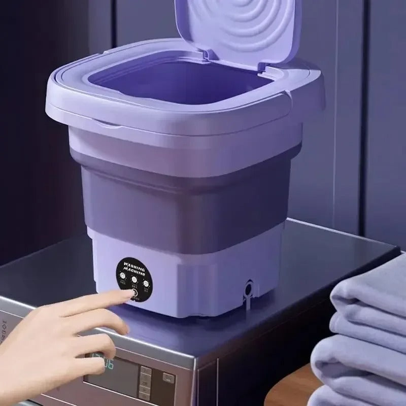 Mini telescopic folding small household washing machine