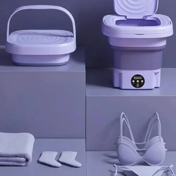 Mini telescopic folding small household washing machine