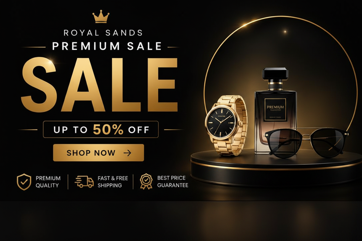 Royal Sands Premium Sale Banner